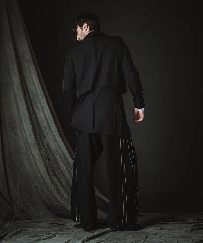 ドッキングZIPチェスタージャケット+ベスト BLACK【NOID.】