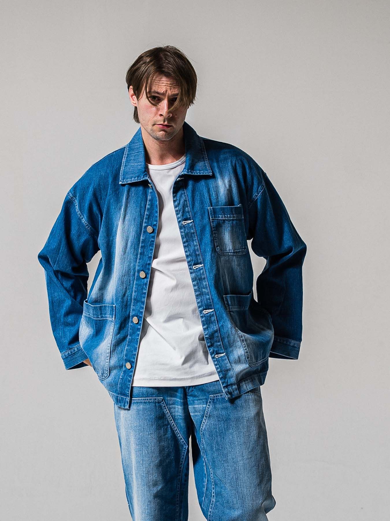 【予約品 11月16日(日) 締切】RC COVER ALL / ライトデニムカーバーオールジャケット / ライトインディゴ