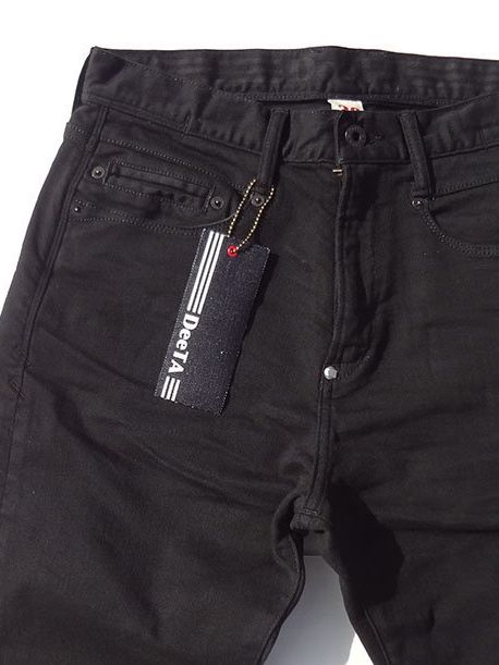 ATHLETE SLIM BOLT / ボルト ストレッチ スリム デニムパンツ / ブラック