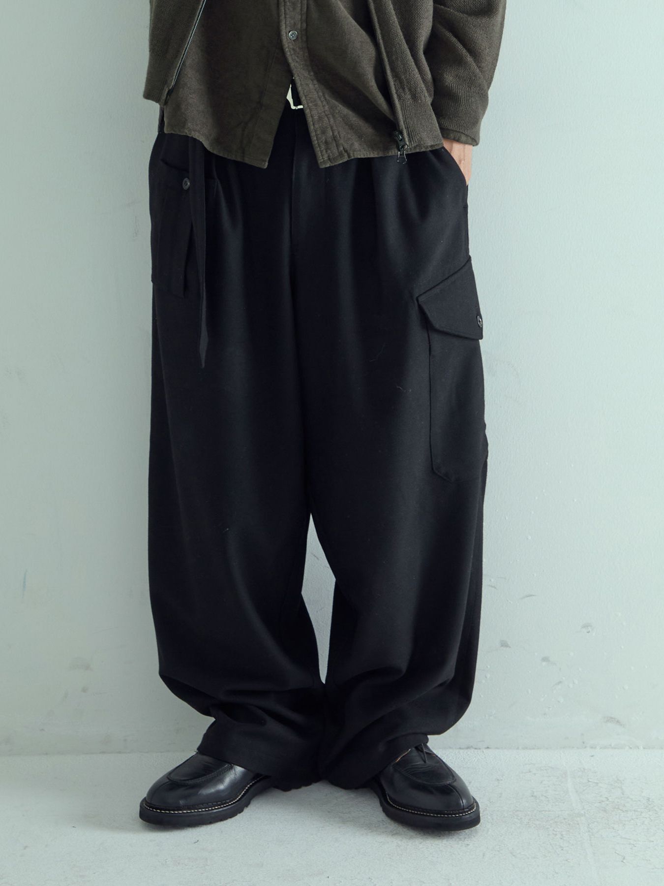 【予約品 】WOOLPILOTPANTS / ウールミリタリーパンツ / ブラック