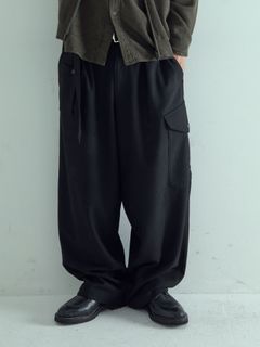 WOOLPILOTPANTS / ウール混ミリタリーパンツ / ブラック