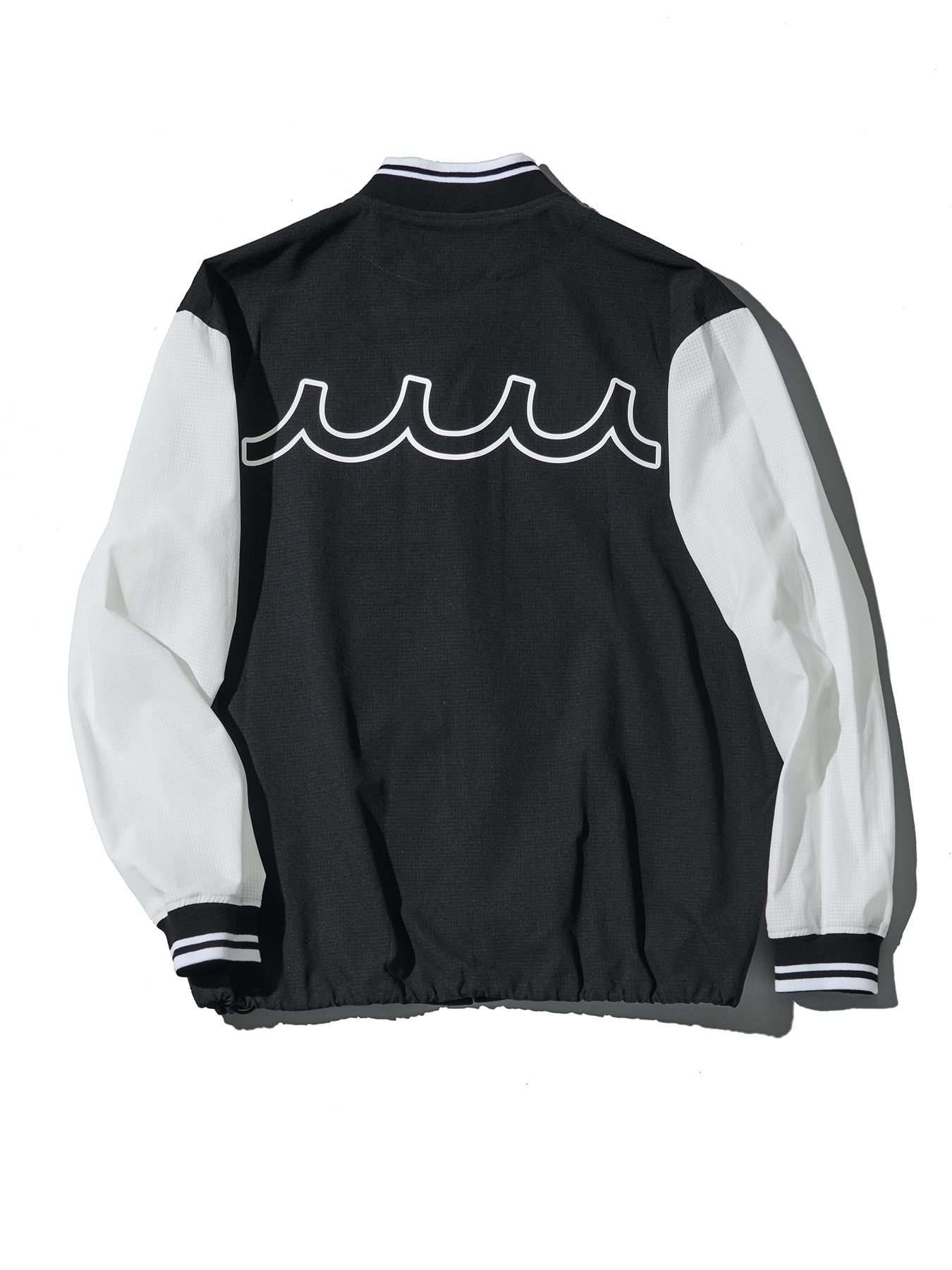 【予約品 10月9日(木) 締切】muta Dot Air(R) Ventilation Jacket / リブブルゾン / ブラック×ホワイト【Acanthus × muta MARINE】