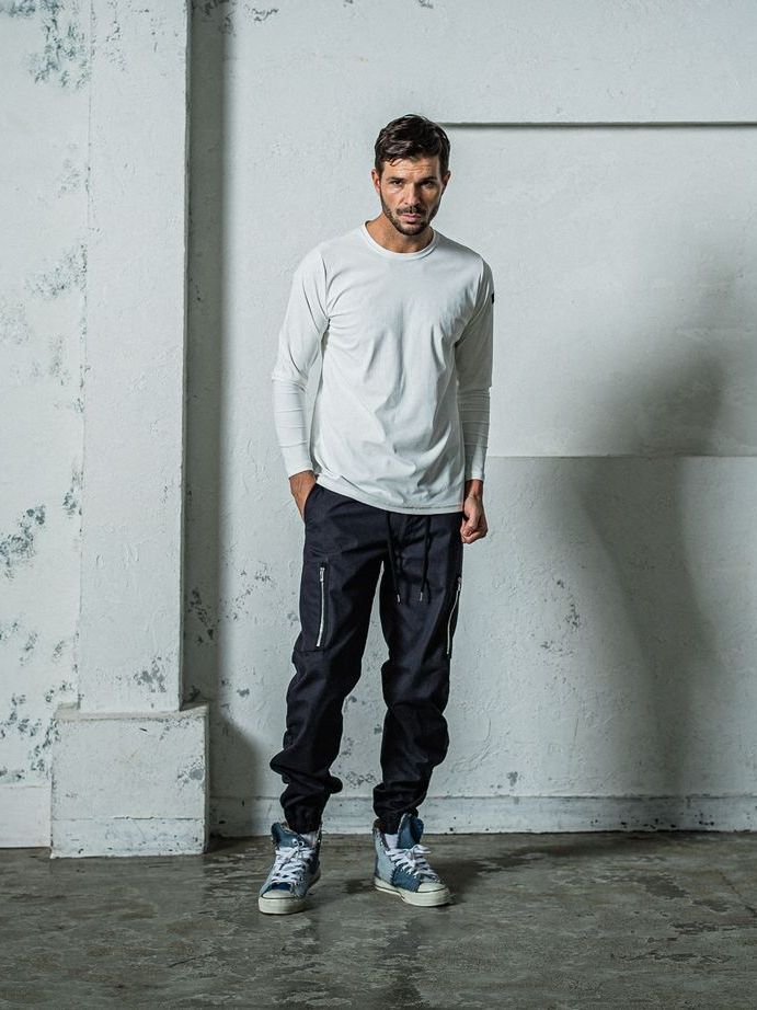 《予約11月17日19時締め》 nylon longsleave Tee / ルーズTシャツ / ホワイト