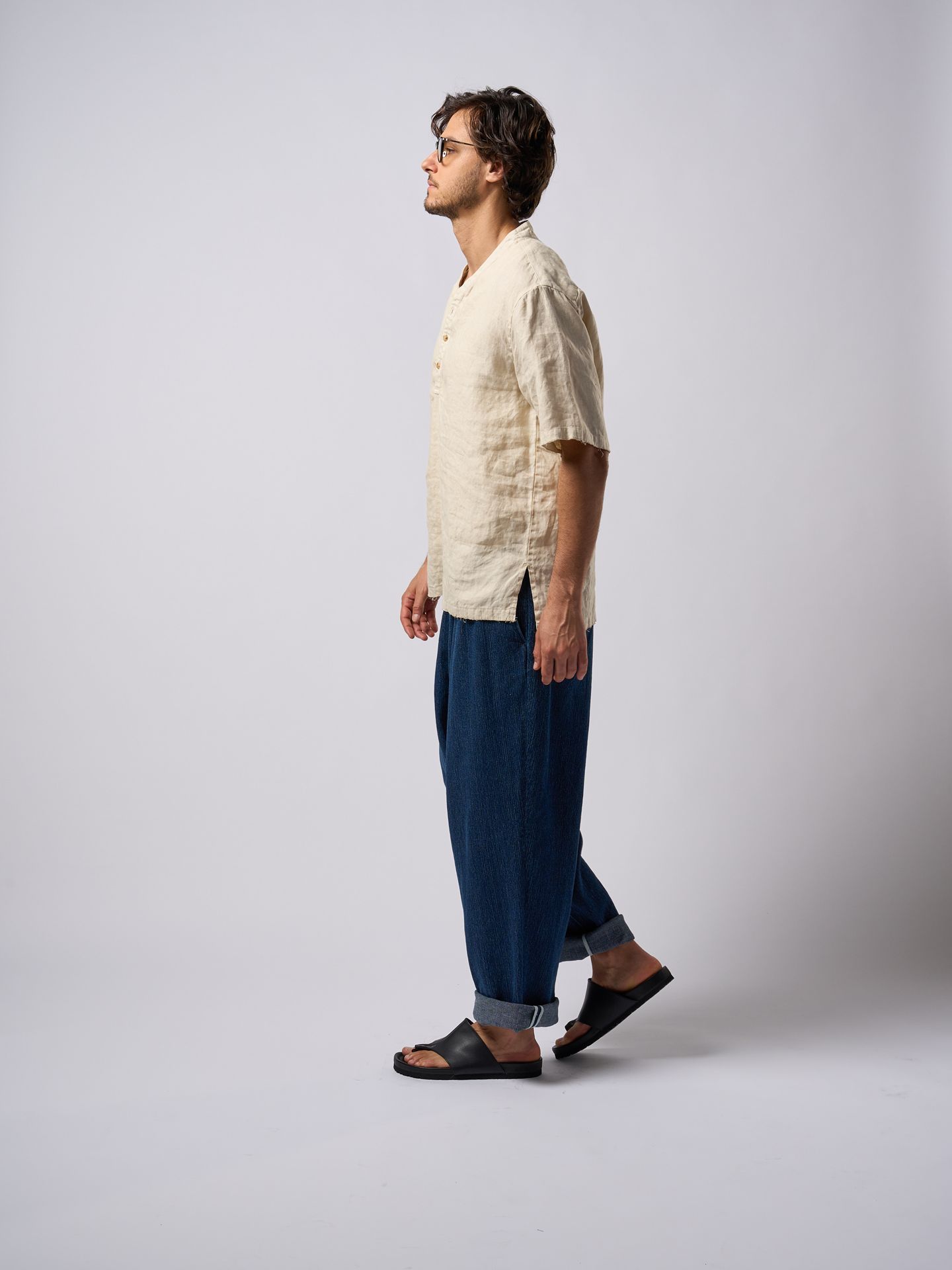 【予約品9月16日 10時締め】 smart collar pullover H/S / シャツ / ライトベージュ