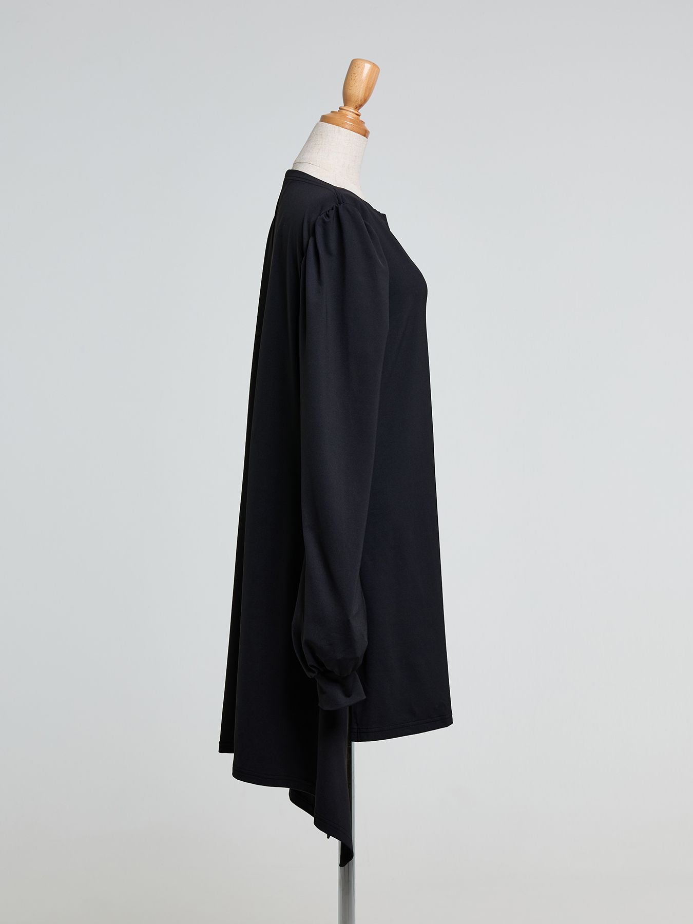 【予約品 10月26日(日) 締切】Boat Neck Flare Pull Over / ボートネック フレアプルオーバー / ブラック