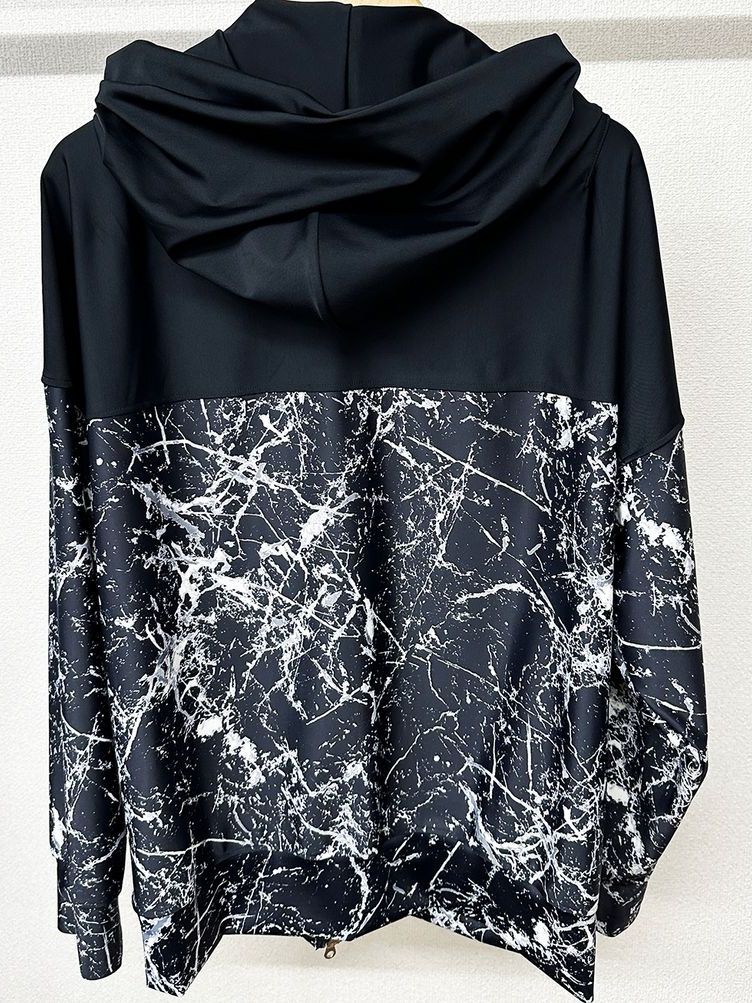 《予約品3月3日18：00締め》 Paisley RUSH OVER ZIPUP HOODIE / ラッシュガードパーカー / ペイントブラック