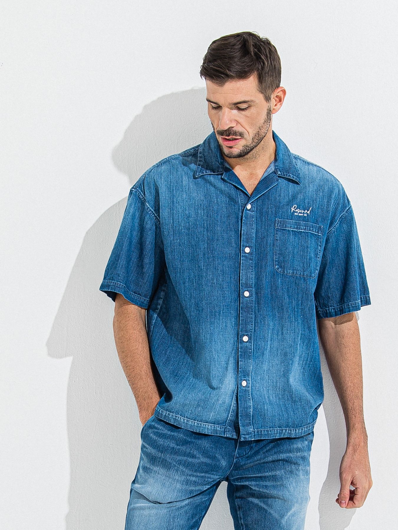 【予約品 】ZACK HALF DENIM SHIRT / ザックハーフスリーブデニムシャツ / ダークインディゴ
