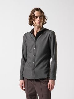 【予約品】 B.D shirt(cosmical warm) / ボタンダウンシャツ / チャコール