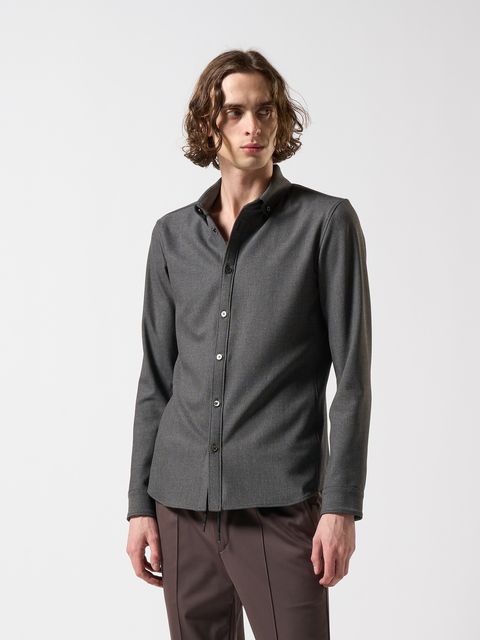 【予約品】 B.D shirt(cosmical warm) / ボタンダウンシャツ / チャコール