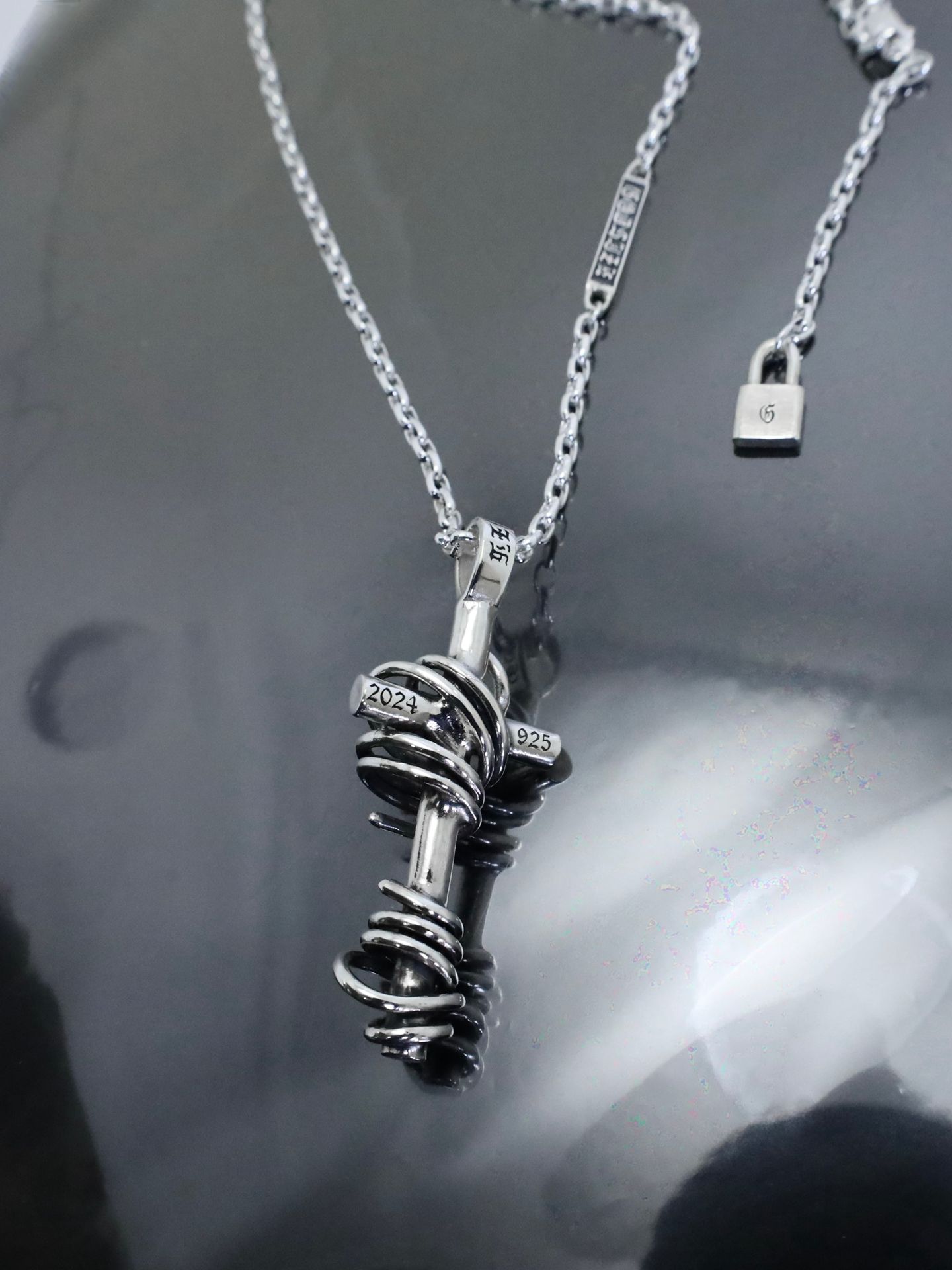 《受注生産》 THORNY CROSS [LARGE] #2 NECKLACE with GODSIZE® I.D. TAG / ソーニークロス L #2ネックレス ゴッドサイズ® I.D.タグ / 注文から4週間~後入荷予定
