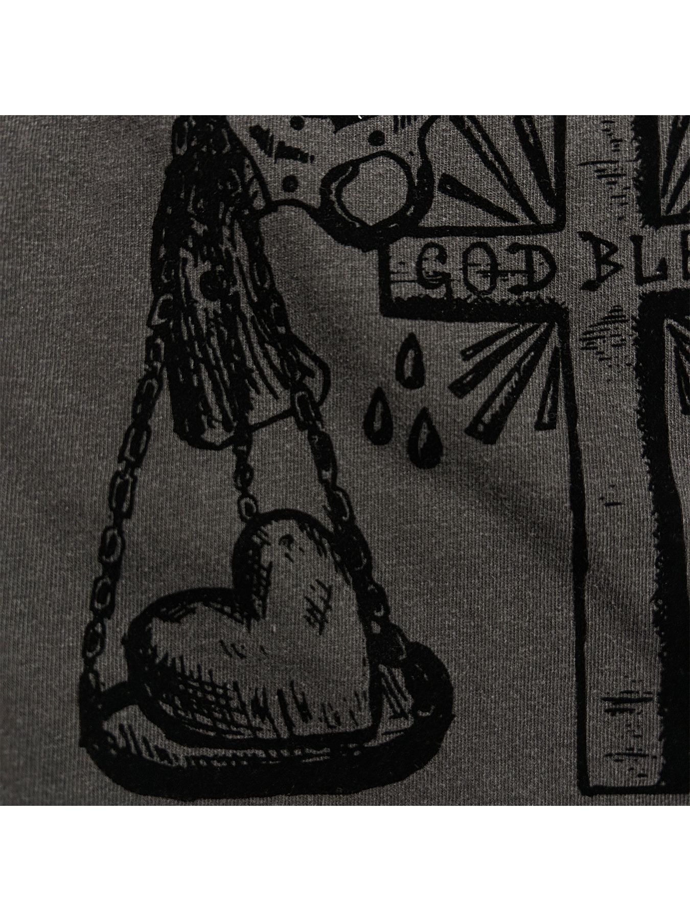 【予約品 】FLOCKY PRINT L/S T / フロッキープリント ロングスリーブ Tシャツ / ブラック