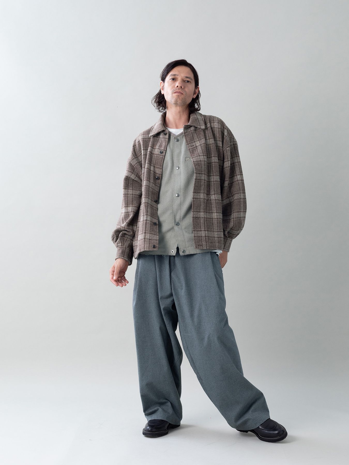 【予約品 5月6日(水) 締切】WOOLCHECK-SPORTJACKET / ヴィンテージシャツジャケット / ブラウン系