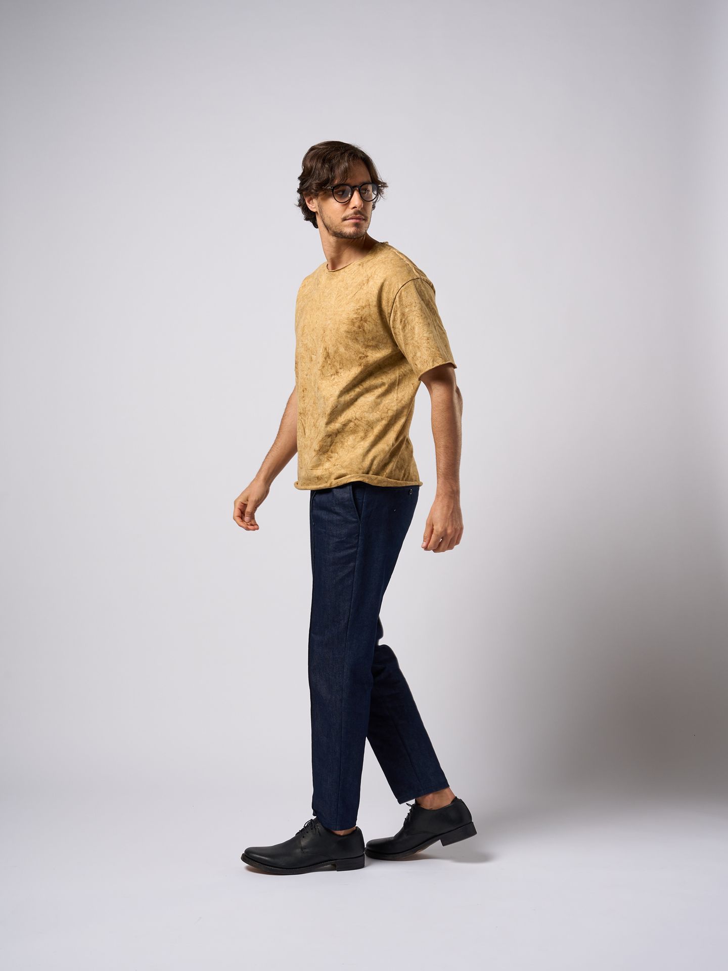 【予約品9月19日 10時締め】 denim pin-tuck slacks  / 2タックスラックス / インディゴ