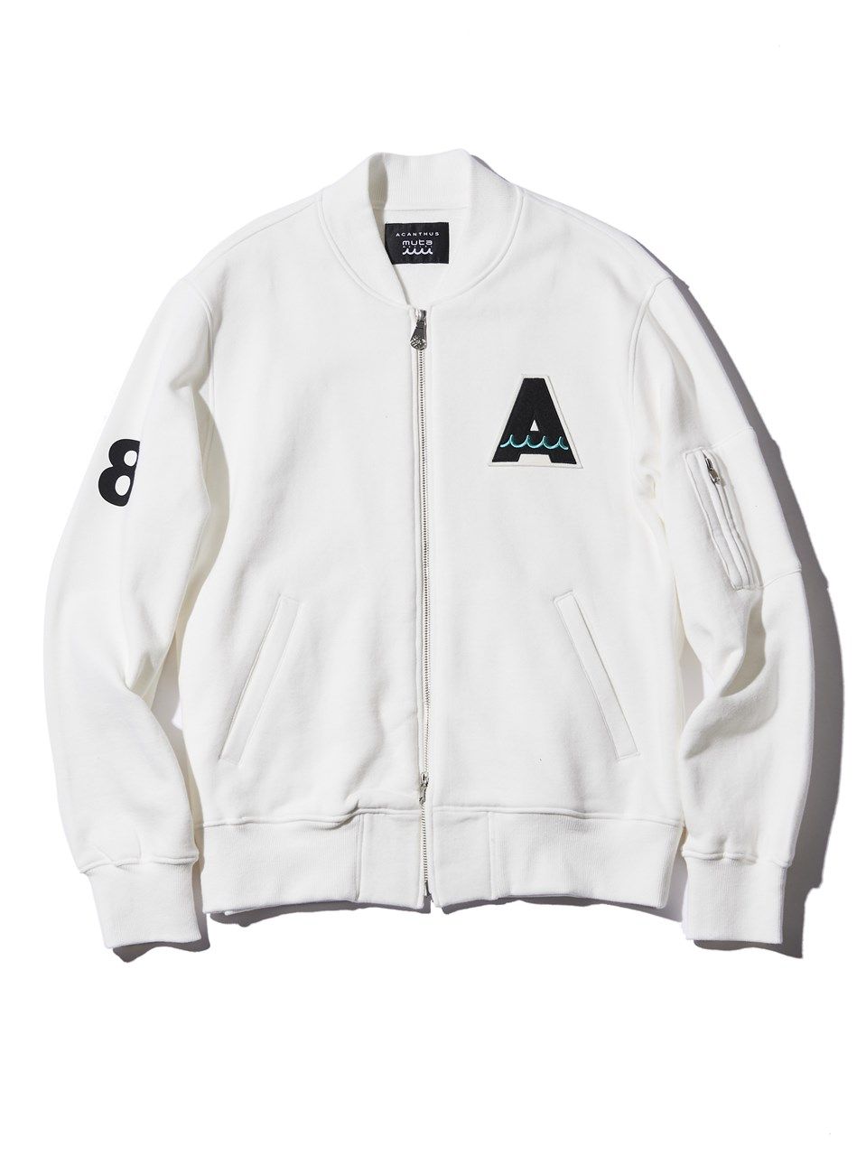 (予約品) muta Sweat MA-1 / MA-1ジャケット / ホワイト 【Acanthus×muta】 10月上旬頃入荷予定