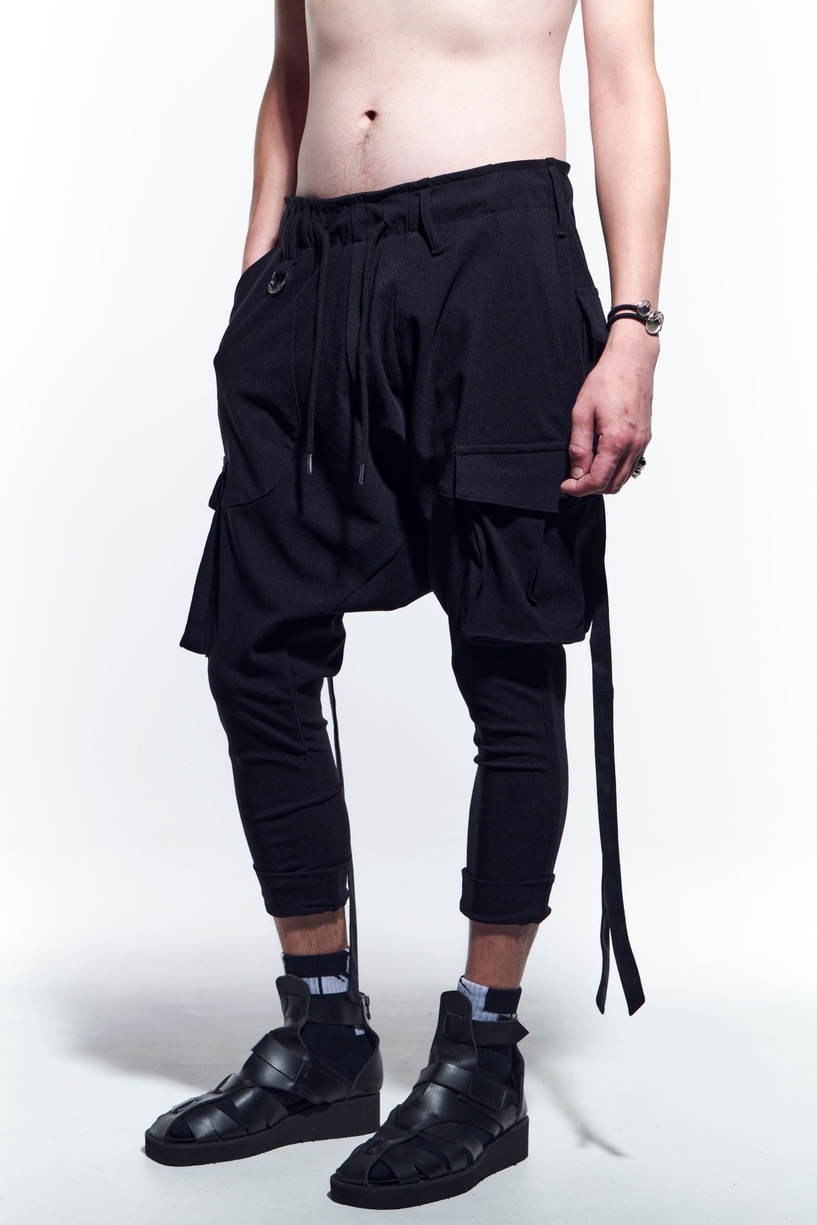 kiryuyrik - SaruelCargoPants カーゴパンツ HiTenssionJersey / Black