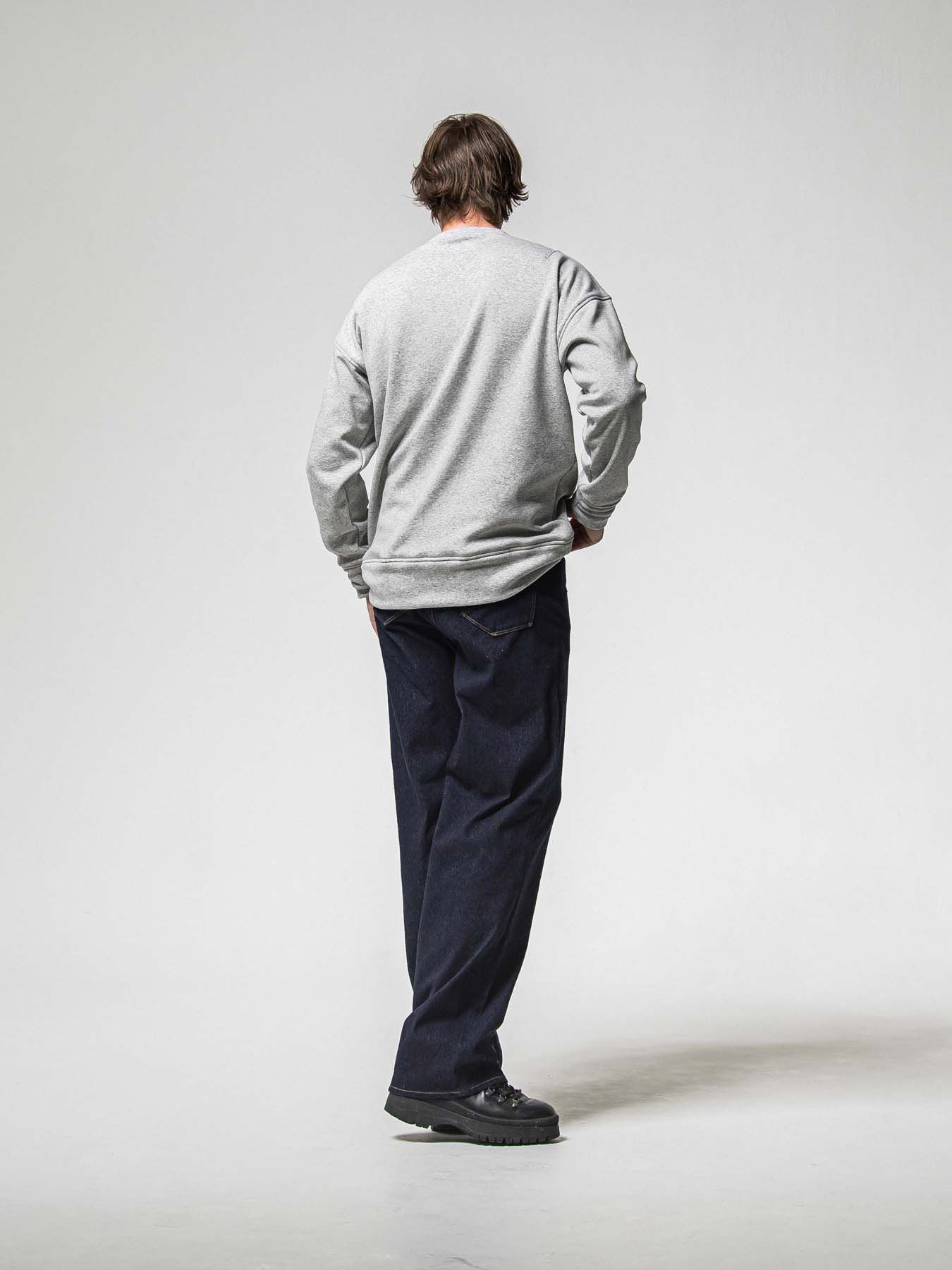【予約品 8月31日(日) 締切】FRIDAY STANDARD LOGO VEROURS FLEECE TRAINER / FRIDAYコラボ スタンダードロゴ ベロアフリース トレーナー / グレー