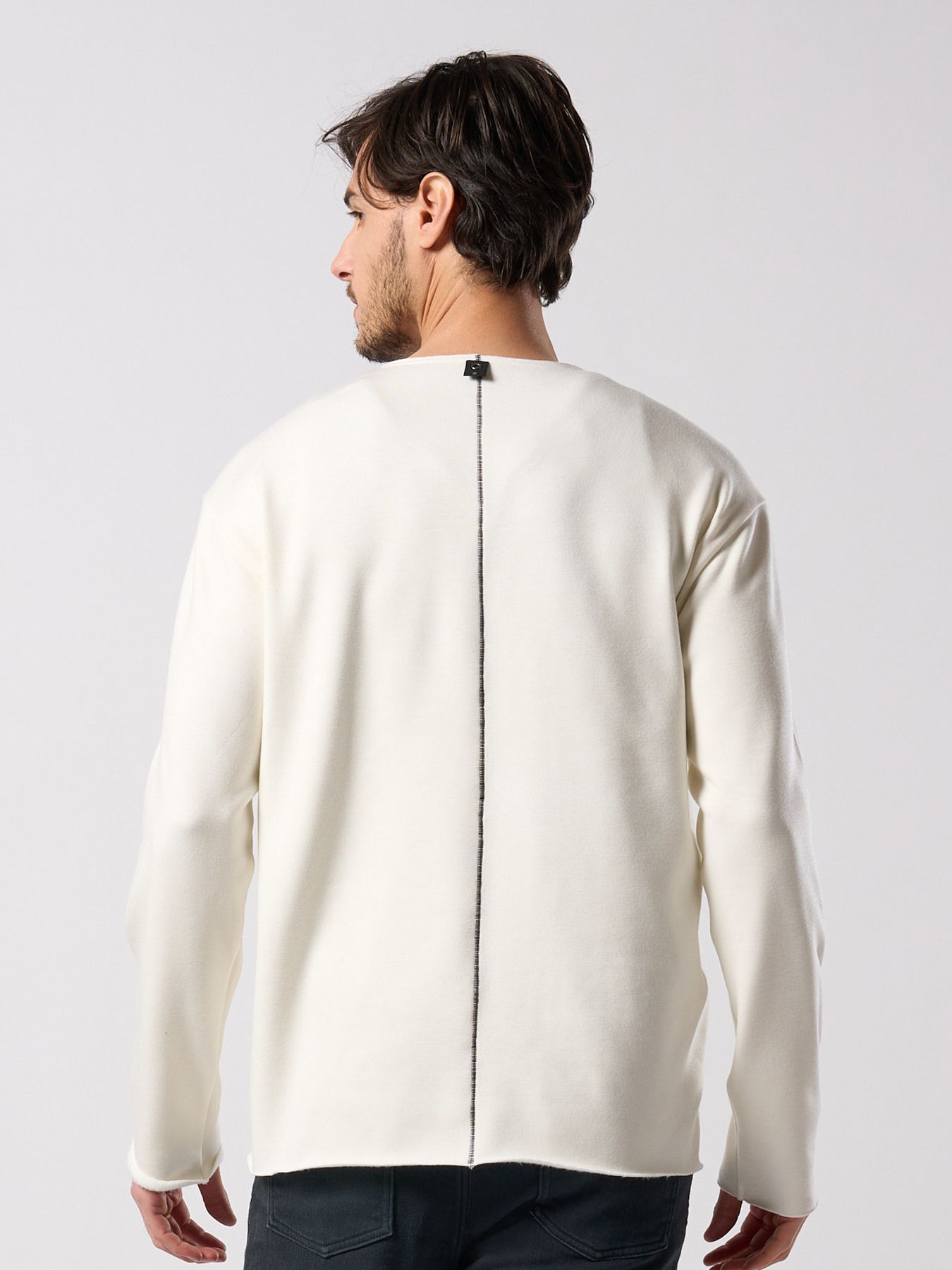 【予約品 4月19日(日) 18時締切】back boa cut-off crew / バックボア カットオフ クルーネック/ ホワイト