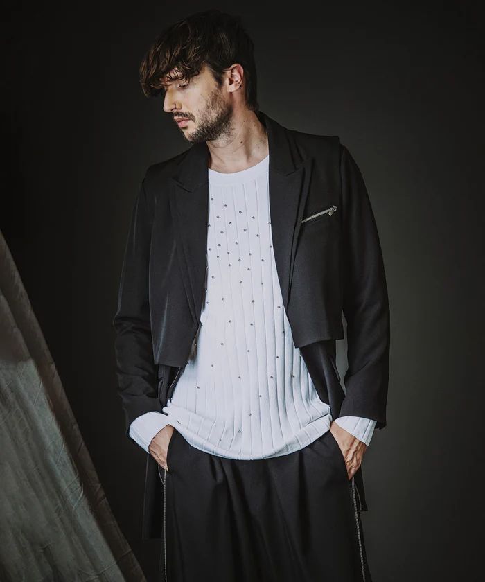 ドッキングZIPチェスタージャケット+ベスト BLACK【NOID.】