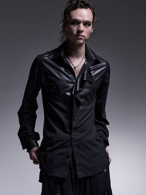 【予約品 7月13日(日) 締切】Frill Shirt / フリルシャツ / ブラック