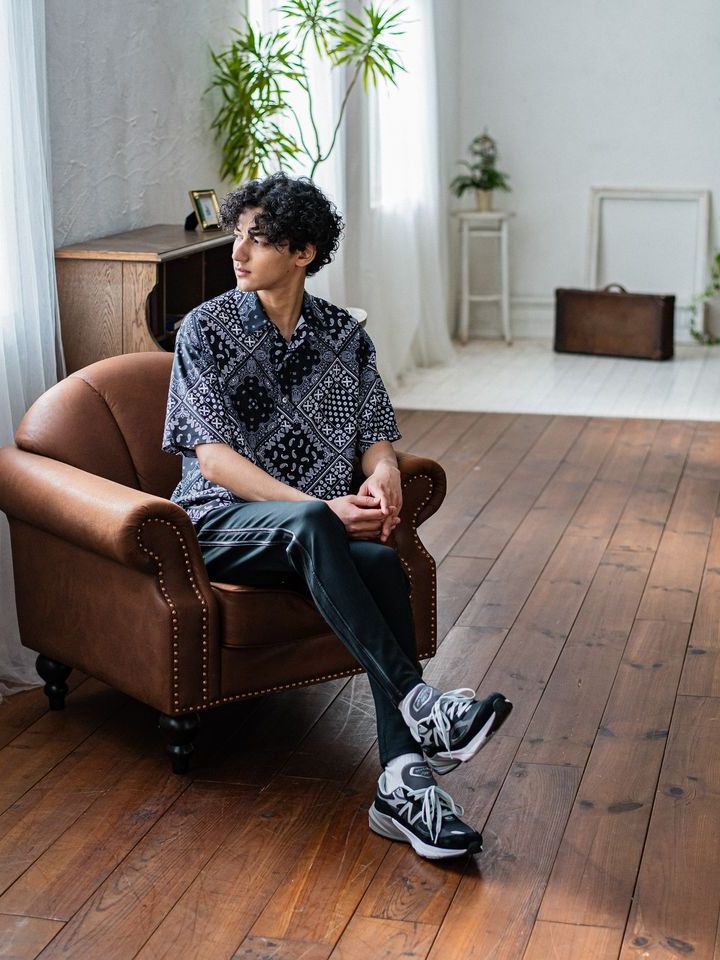 《予約品3月3日18：00締め》 RUSH OVER POLO / ラッシュガードポロシャツ / バンダナブラック