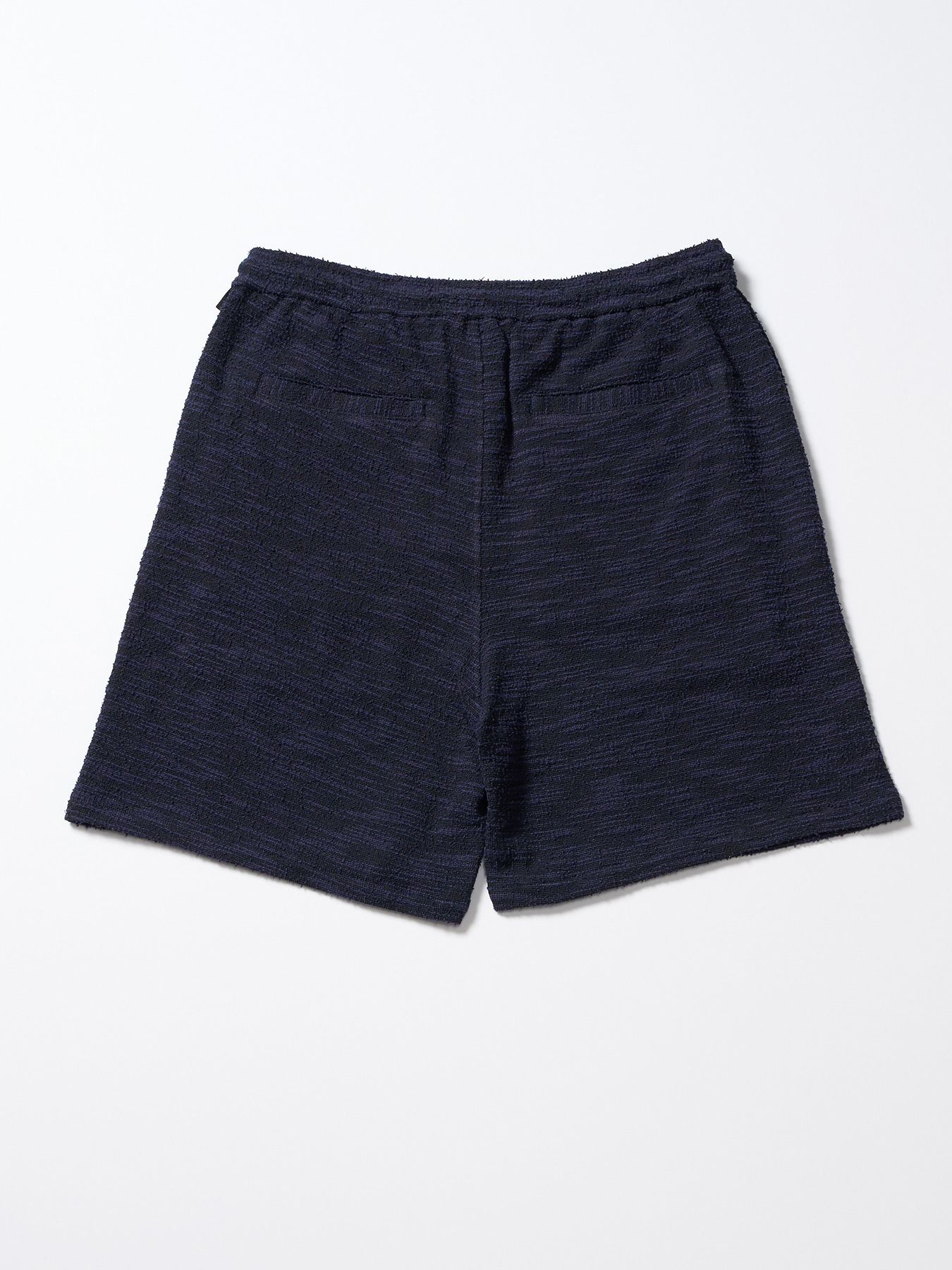 【予約品 1月25日(日) 締切】muta × wjk collection：knit jacquard relax shorts / ニットジャガード リラックスショーツ / ネイビー