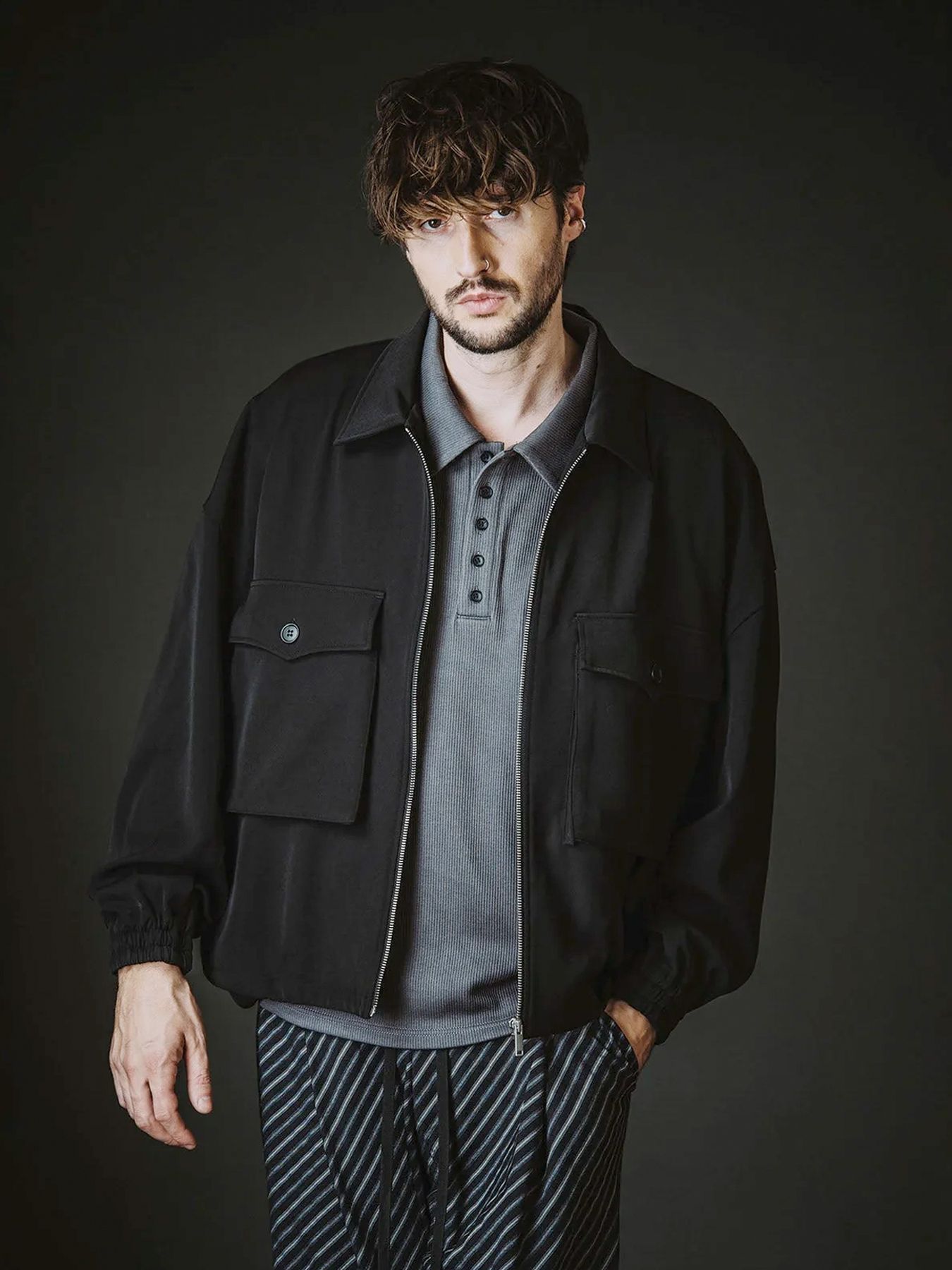 WポケットZIP-BLZ / ブラック【NO ID.】