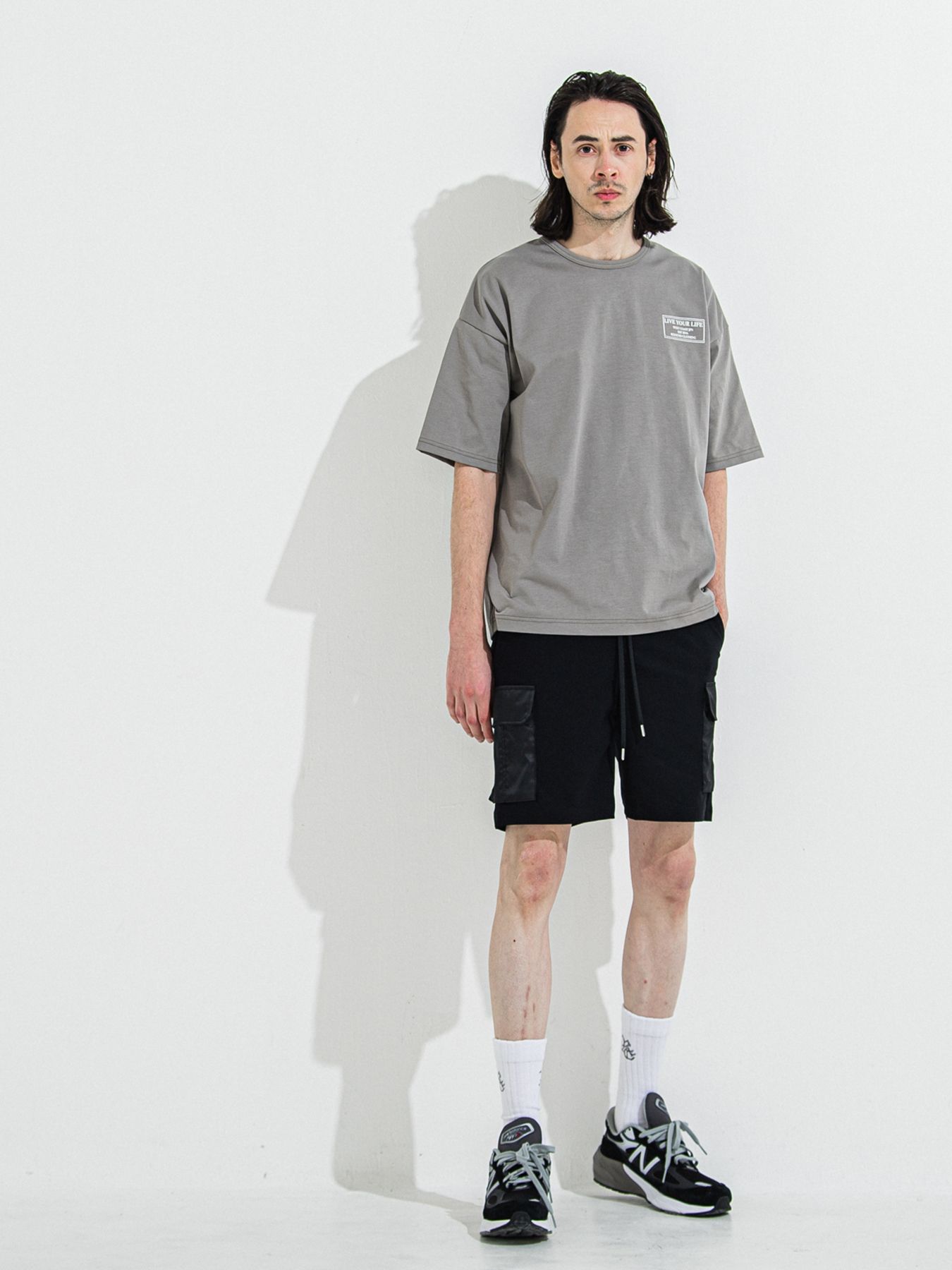 【予約品 】CREW OVER TEE /  クルーオーバーサイズTシャツ / グレー