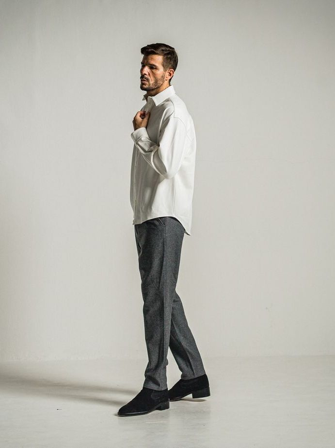 《予約9月1日18時締め》 PAT WIDE EASY PANTS  / カシミアウールパンツ / グレー