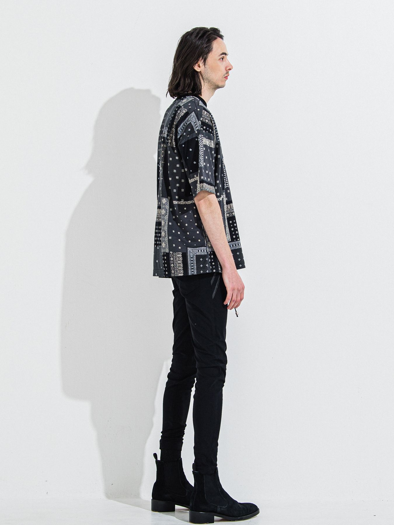 BANDANA OVER TEE / バンダナオーバーサイズTシャツ / ブラック