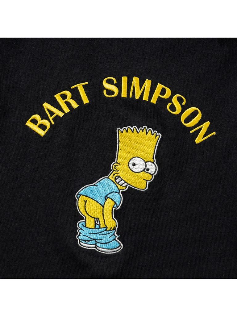The Simpsons/バートシンプソン/ロングTシャツ刺繍 / ブラック1PIU1UGUALE3 RELAX
