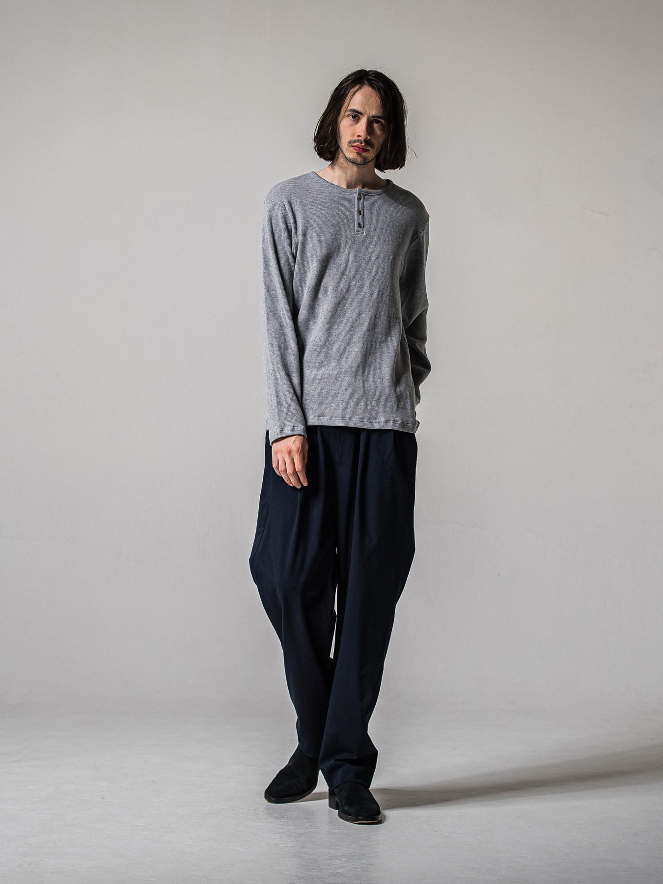 【予約品 11月16日(日) 締切】BEN PANTS / ワイドルーズパンツ / ネイビー