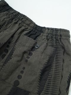 【予約品 6月2日(月) AM10時 締切】FOLKESTRIPE TROUSERS / イージートラウザーズ / チャコール×ブラック