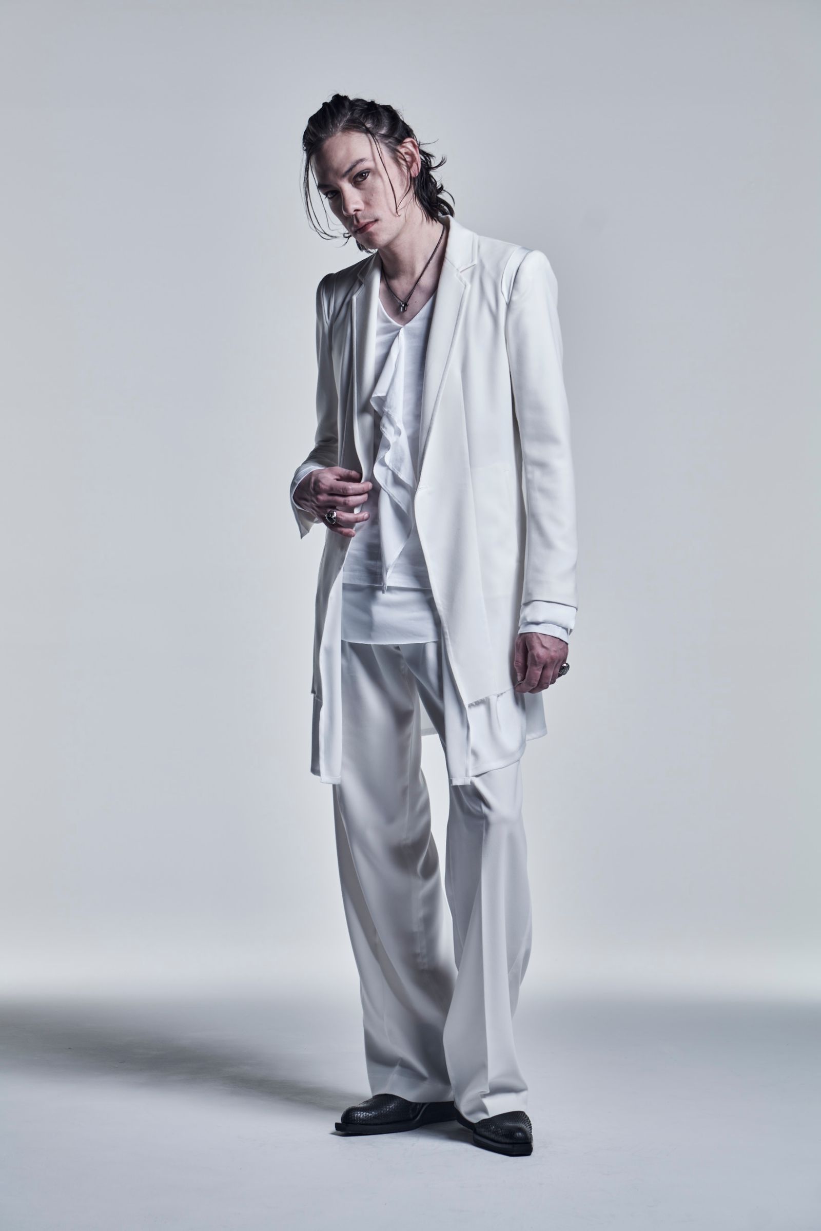 《予約品》 LayeredFrillT-Shirts Jersey / White&White 【kiryuyrik】 6月入荷予定