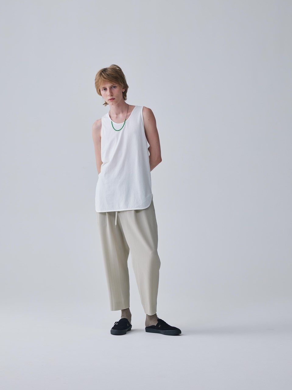 《予約品.先着限り》 LAYERED LONG T/T  / タンクトップ / オフホワイト 【Iroquois.イロコイ】 2024年3月中旬~入荷予定
