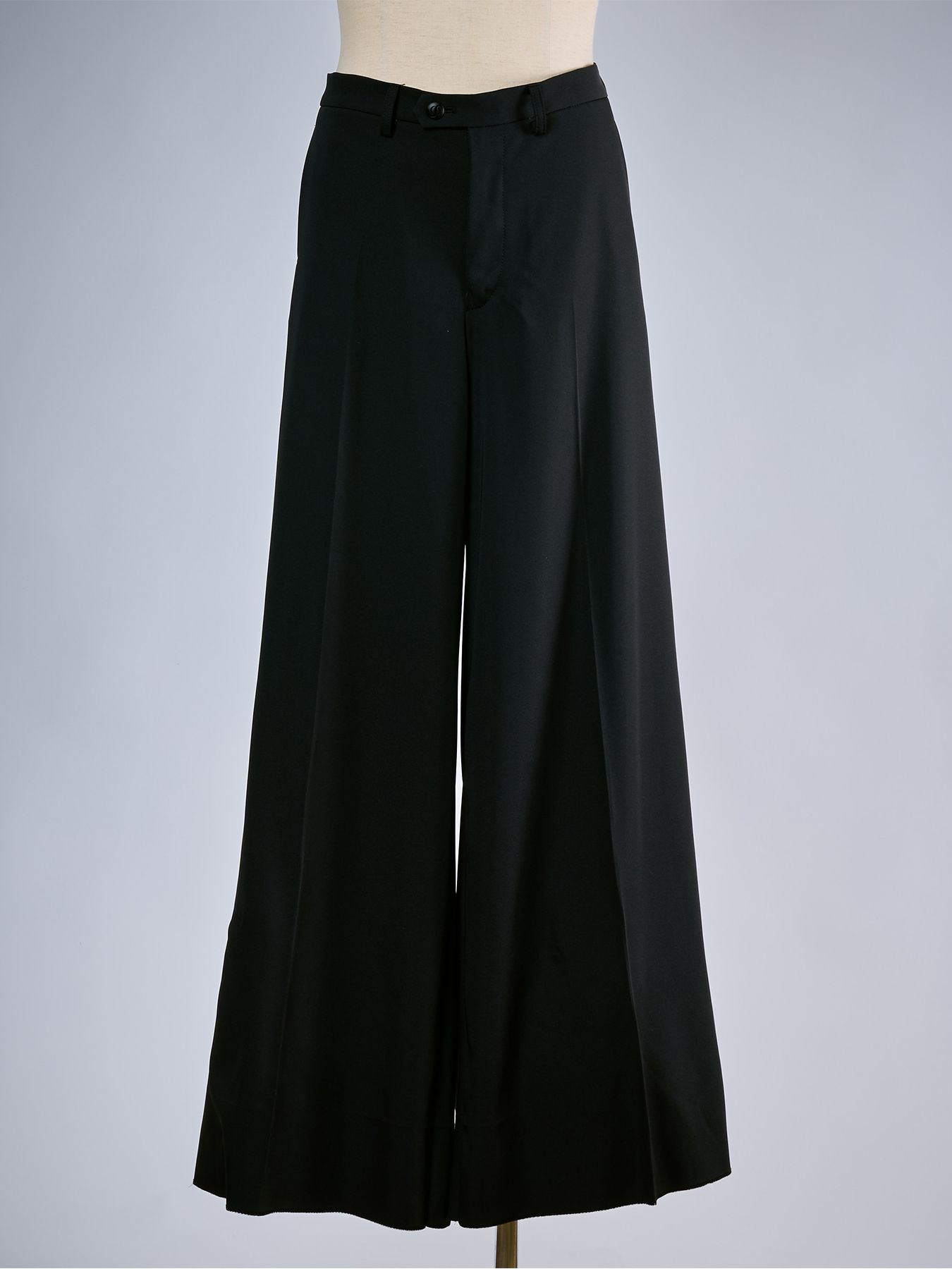 【予約品 10月26日(月) 締切】《Costume Line》W-Satin Wide Slacks / ワイドスラックス / ブラック