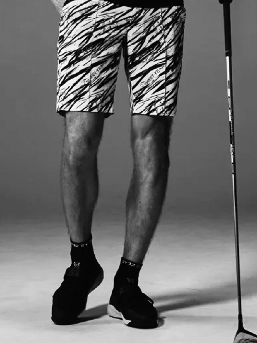 DRY STRETCH 千鳥格子×グラフィックSHORTS｜MEN'S ブラック
