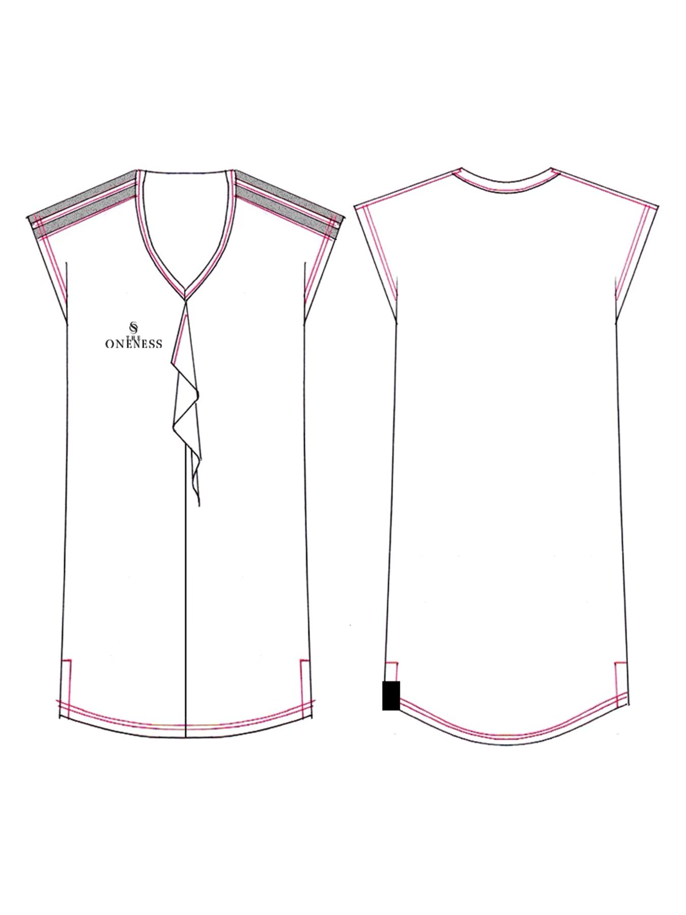 【予約品 5月18日(日) 締切】Frill French Sleeve T-Shirt / フリルフレンチスリーブTシャツ / ブラック