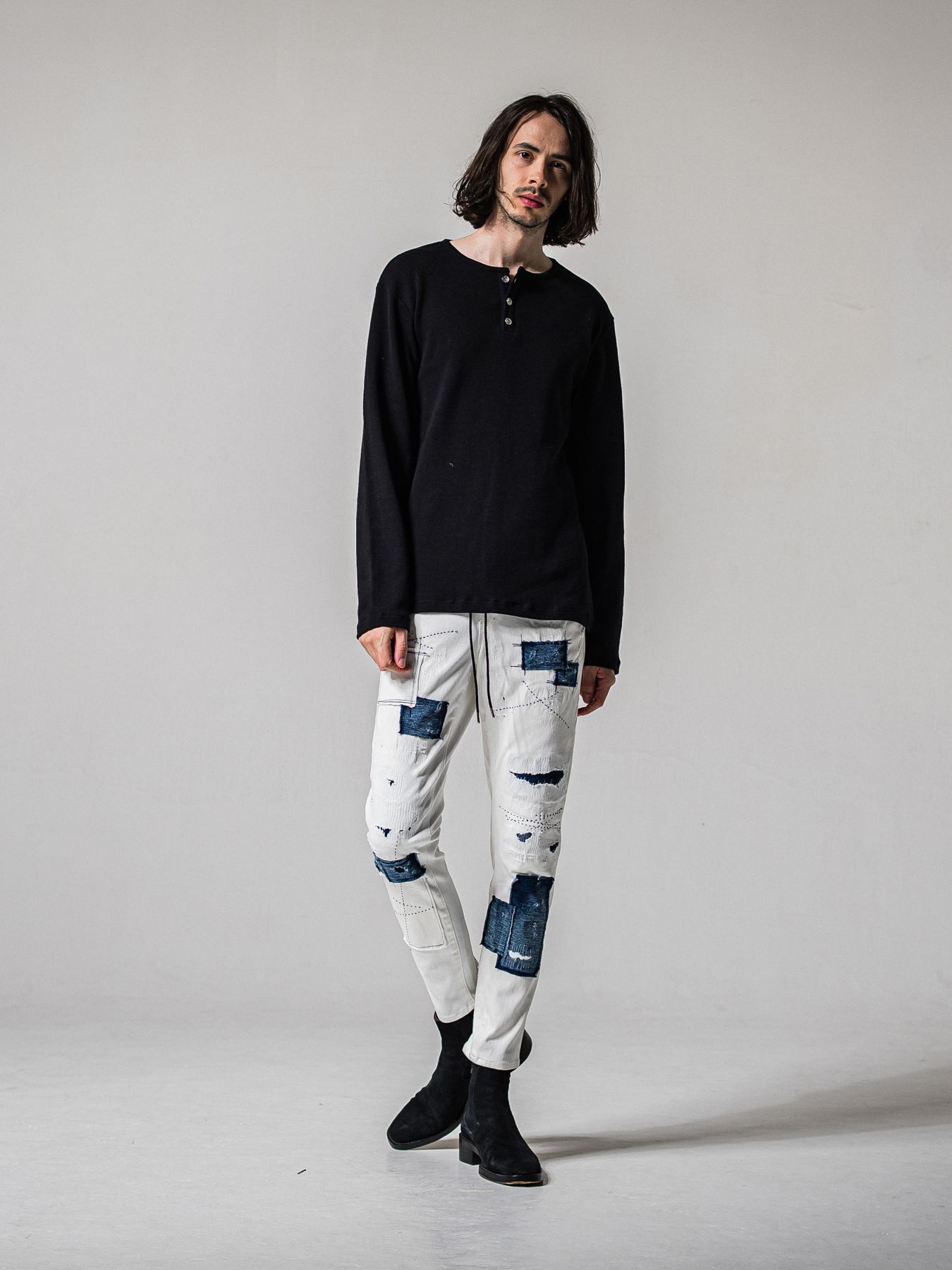 【予約品 11月16日(日) 締切】MICK DENIM JERSEY / ミック デニムジャージ / ホワイトリメイク