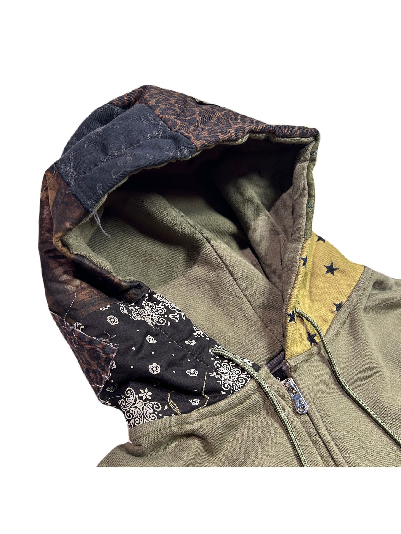 【予約品 8月10日(日) 締切 】PATCH WORK HOODIE / パッチワーク フーディー / カーキ