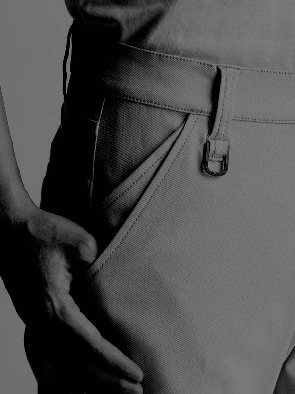 ガムストレッチ 撥水加工パンツ BLACK【NICOLE CLUB FOR MEN】