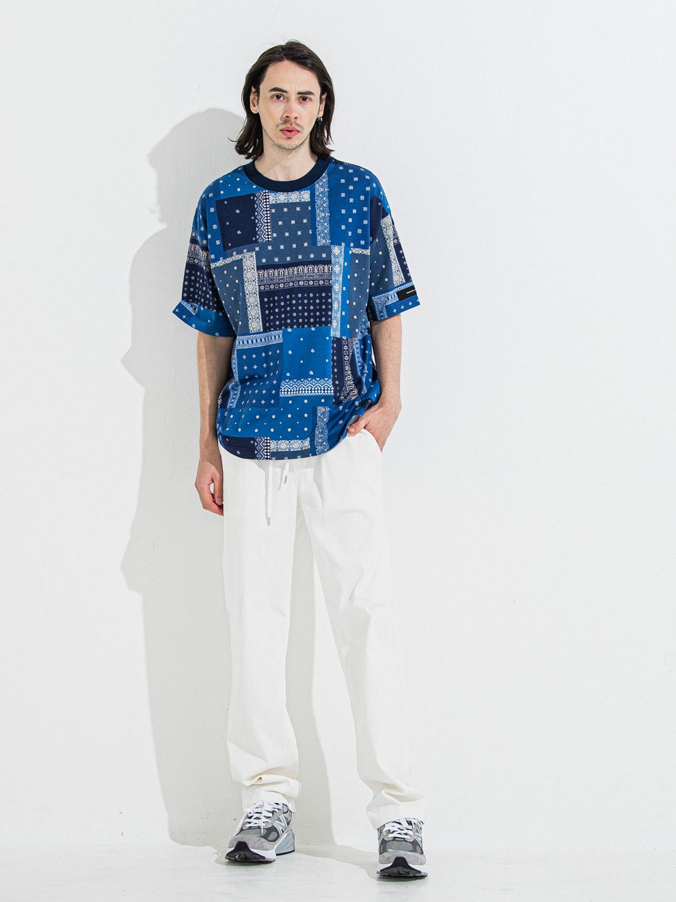 【予約品 】BANDANA OVER TEE / バンダナオーバーサイズTシャツ / ネイビー