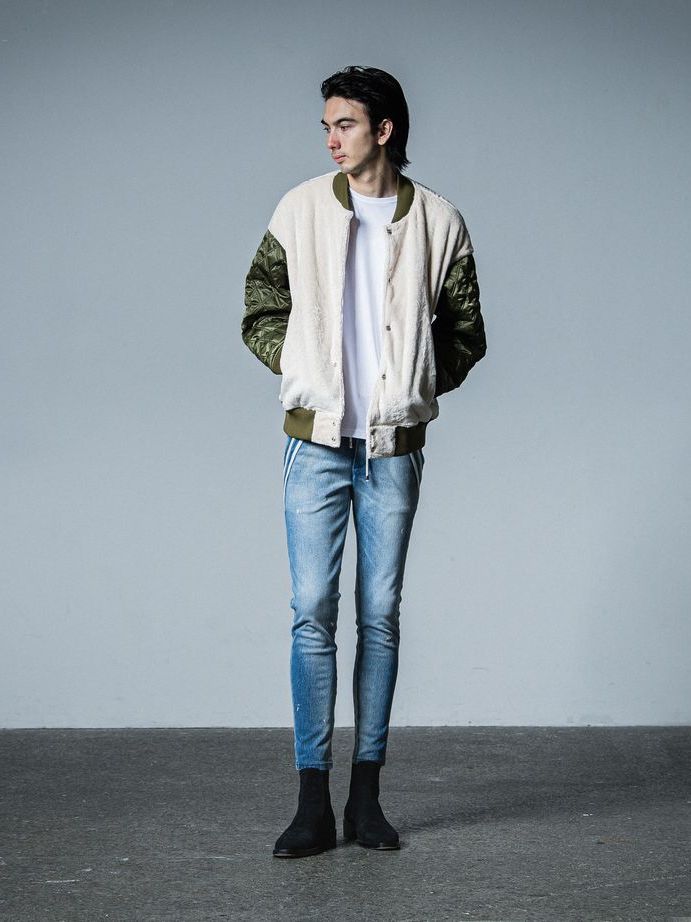 RESOUND CLOTHING - 《予約品》 BOA OVER VARSITY JACKET / ボア RESOUND CLOTHING - 《予約品》 BOA OVER VARSITY JACKET / ボア