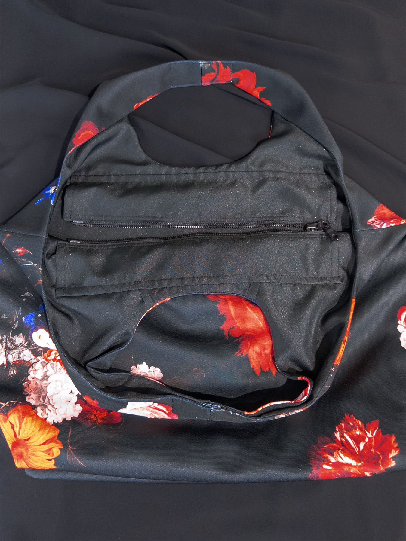 【予約品 4月26日(日) 締切】Shoulder Tote Bag / ショルダートートバッグ / ブラックフローラ