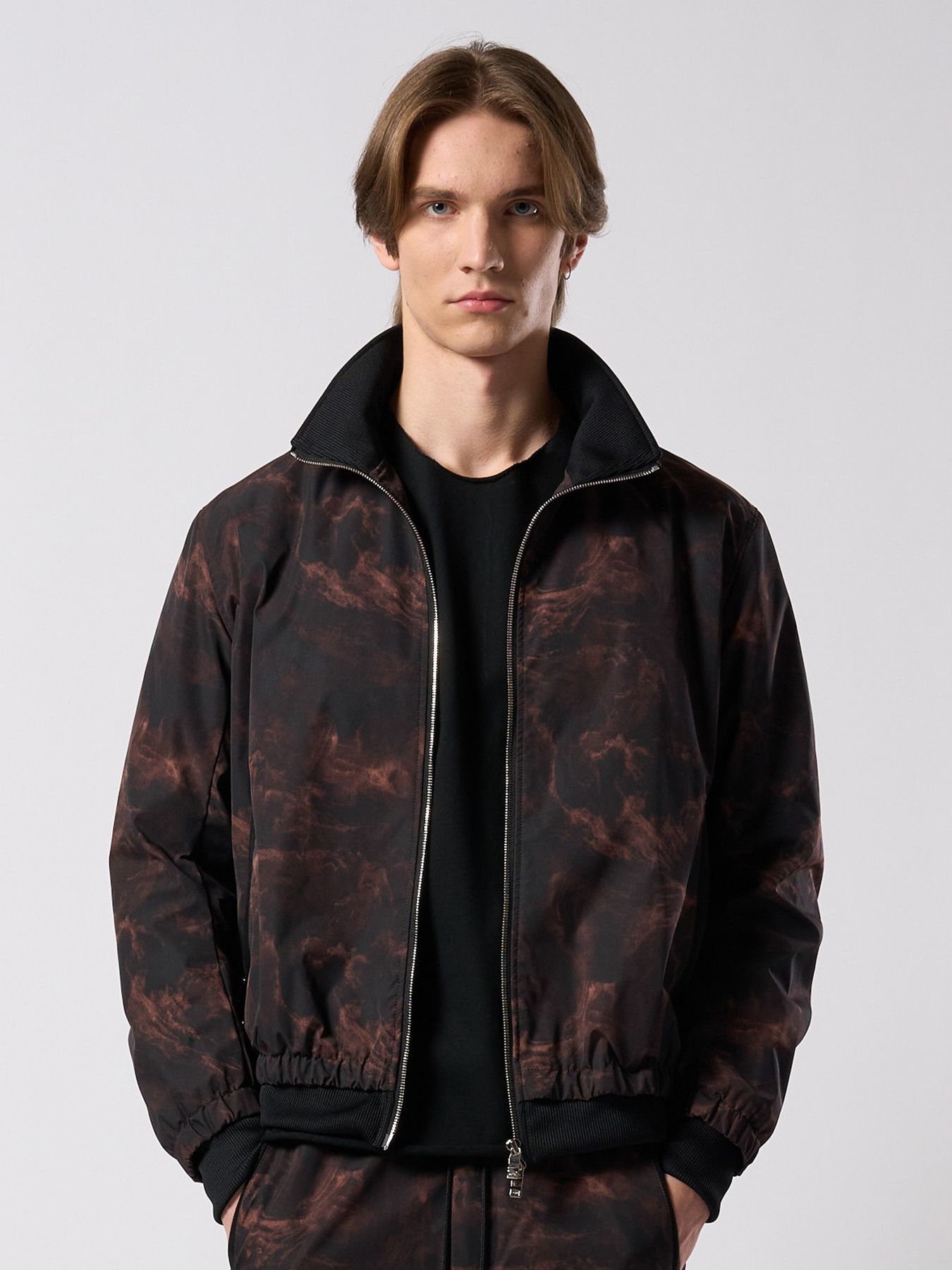 【予約品 4月19日(日) 18時締切】puckering track jacket / パッカリング トラックジャケット / スモークプリント