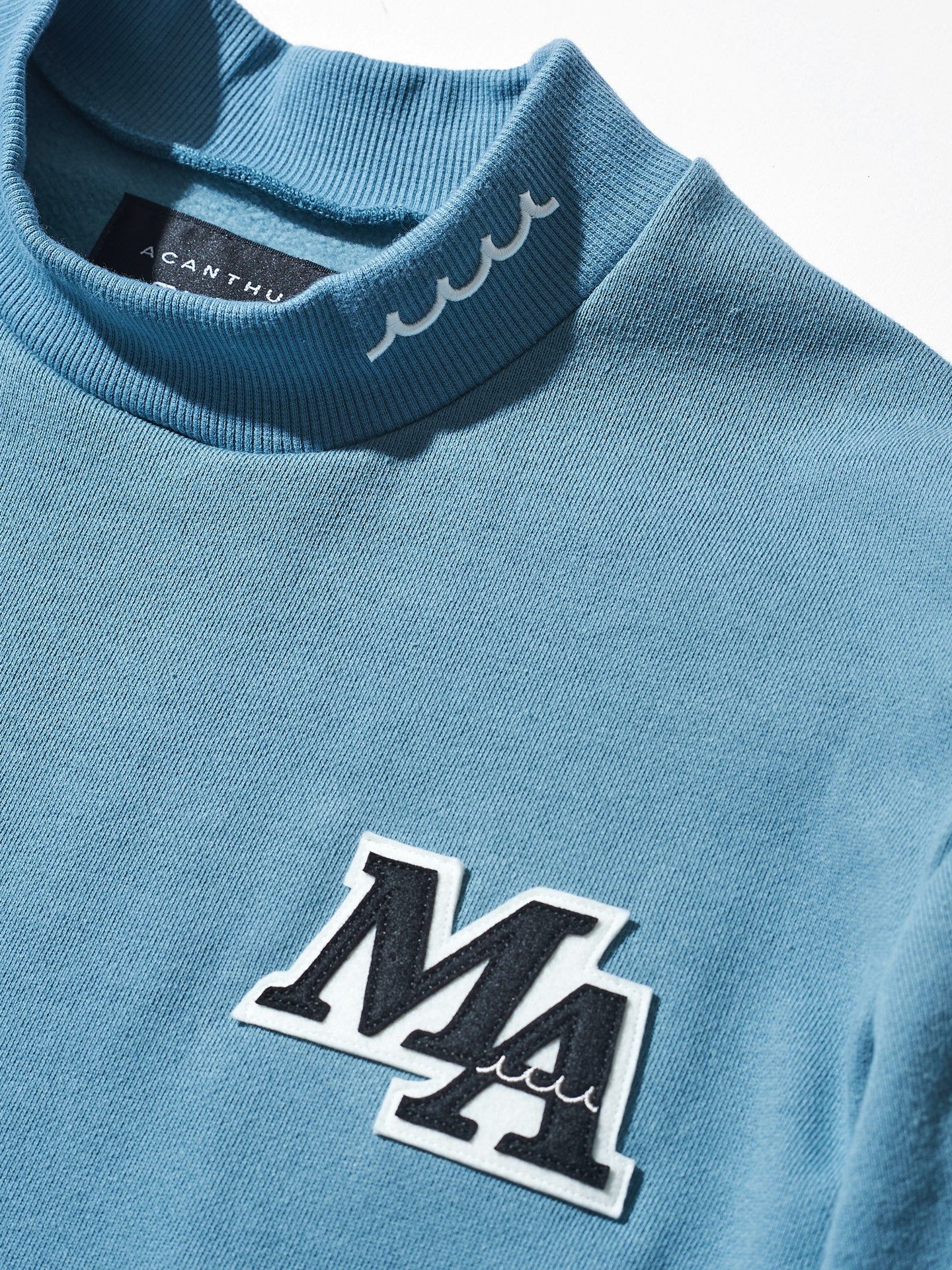 muta Mockneck Sweatshirt / スウェット / ブルー 【Acanthus×muta】
