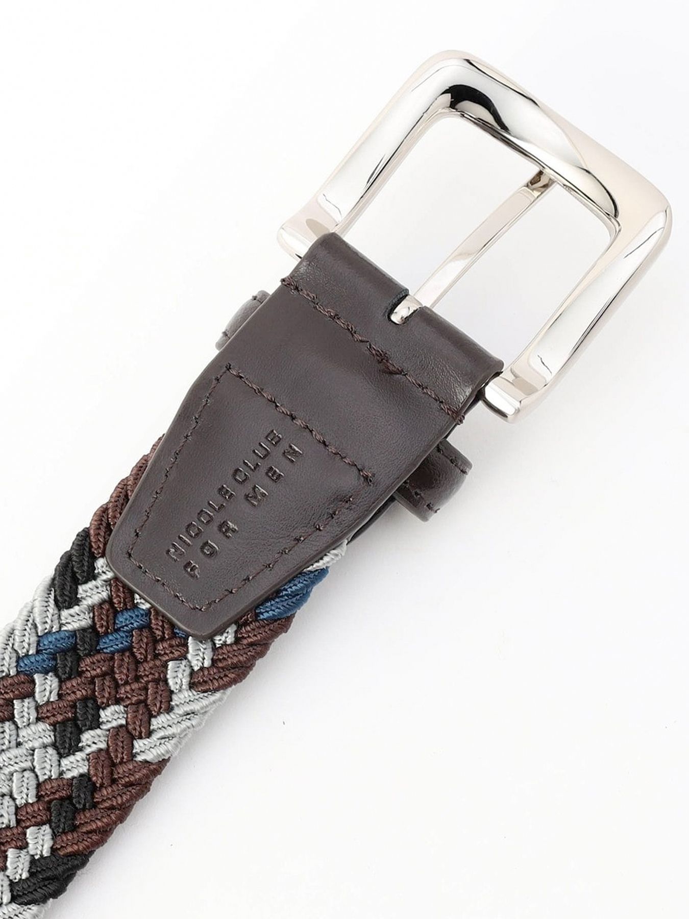 ゴムメッシュベルト / ブラック 【NICOLE CLUB FOR MEN】