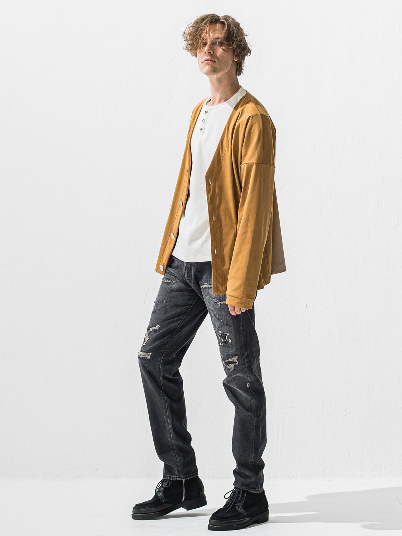 【予約品 9月6日(日) 締切】SUEDE CARDIGAN / スウェードカーディガン / ベージュ