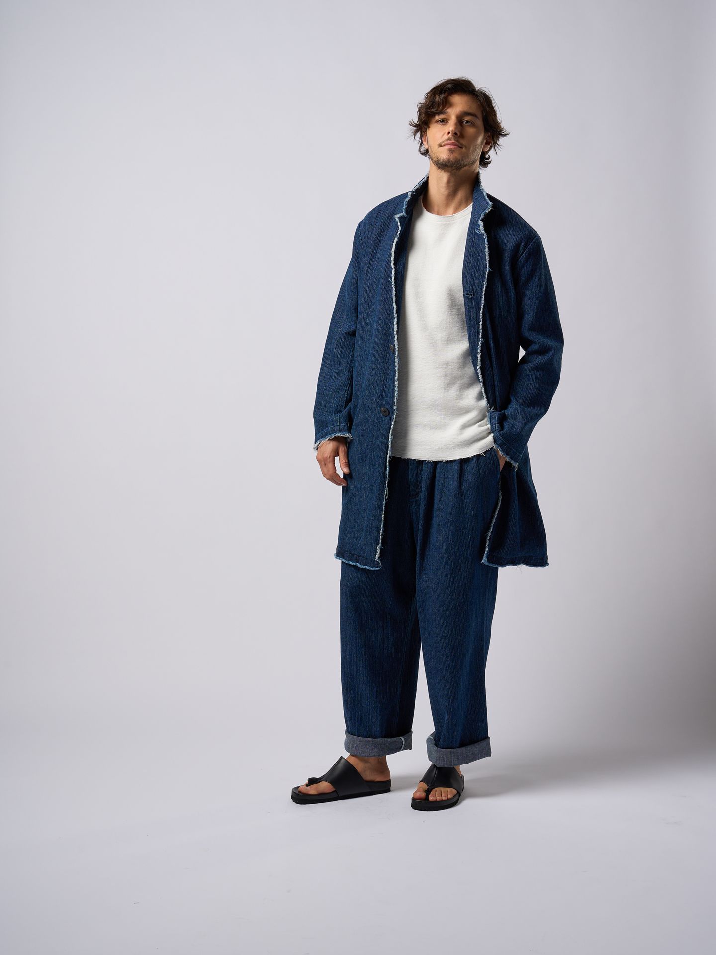 【予約品9月16日 10時締め】 2-tuck wide trousers / ワイドトラウザーズ / used