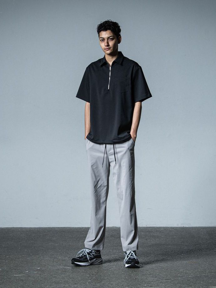 《予約品》 PULLOVER HALF SHIRT  / ハーフジップシャツ / ブラック
