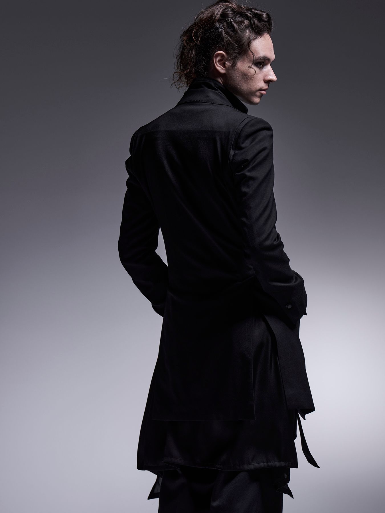 【予約品 7月13日(日) 締切】Pin Tuck Flare Shirt / ピンタックフレアシャツ / ブラック